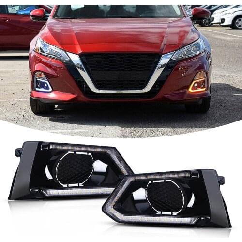 Car Led Light Daytime Running Light Lamp For Nissan Altima 2019-2020 Waterproof Turn Signal Brake Flow Lights 12V
