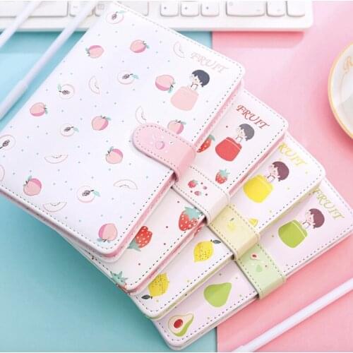 Lovely Soft Cover A5 Notebook Cartoon Grid Journal Diary Planner Agenda School Diary Magnetic Lock Student Work Accessory
