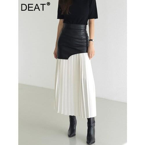 DEAT Women's Leather Skirts