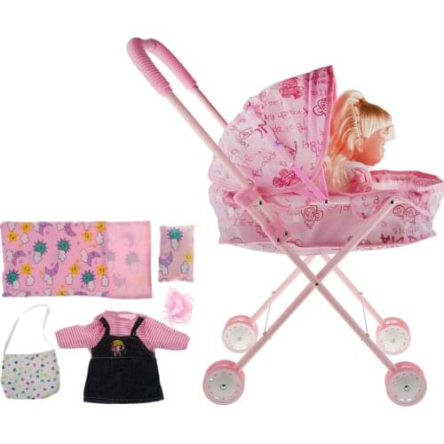 Baby Stroller Prams With Handles & Newborn Baby Doll Baby Supplies Playsets