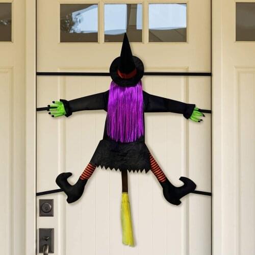 Halloween new witch doll Crashing Witch Into Tree Halloween Decoration Door Porch Tree Decoration