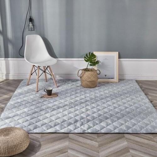 Cotton Carpet Summer Large Area Rectangle Solid Non-slip Thicken Wear-resisting Living Room Tatami Kid Crawl Mat