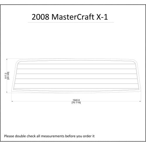 2008 MasterCraft X-1 Boat Swim Platform Pads 1/4" 6mm EVA Teak Decking
