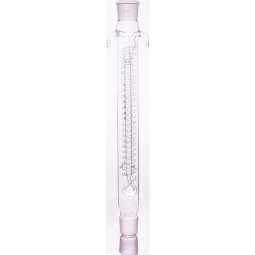 Snake reflux condenser,E.L. 200mm/250mm/300mm,Joint 45/40,High capacity reflux condenser,Condenser reflux with coiled inner tube