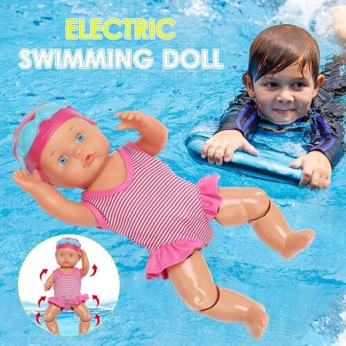 Doll Swimming Baby Waterproof Educational Smart Electric Moving Doll 33CM 13inch Birthday Gift Toy For Girl Soft