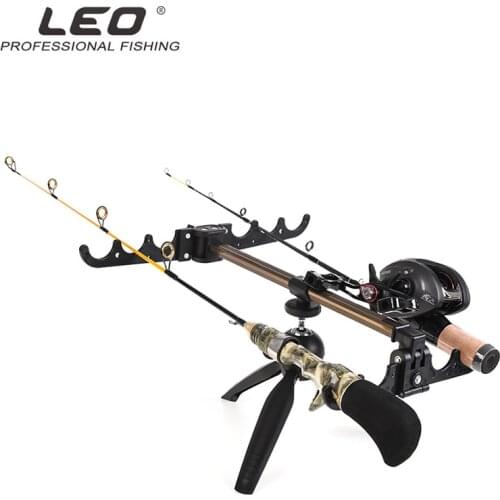 LEO NEW Fishing Pole Support Holder Camera Tripod Stand Stainless Steel Winter Ice Fish Rod Triangle Fort Bracket Angling Tool