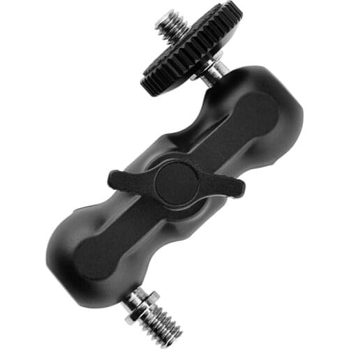 Mini Magic Arm Dual Universal 1/4 Ball Head Adjustable Magic Arm for Camera Monitor Cage Microphone LED Video Light Tripod