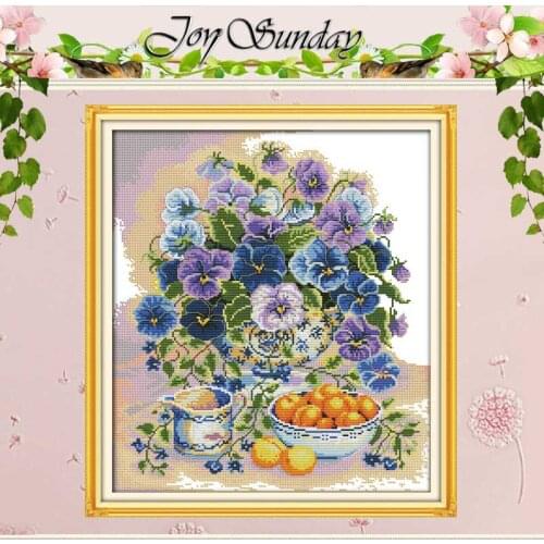 Flowers and Fruit Patterns Counted Cross Stitch 11CT 14CT Cross Stitch Set Chinese Cross-stitch Kit Embroidery Needlework