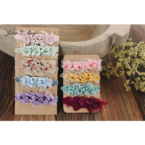 Jane Z Ann 9 Colors Natural Luxury Hair Band Headdress Baby studio Pictures shooting Newborn 100 days 1 year Photography Props