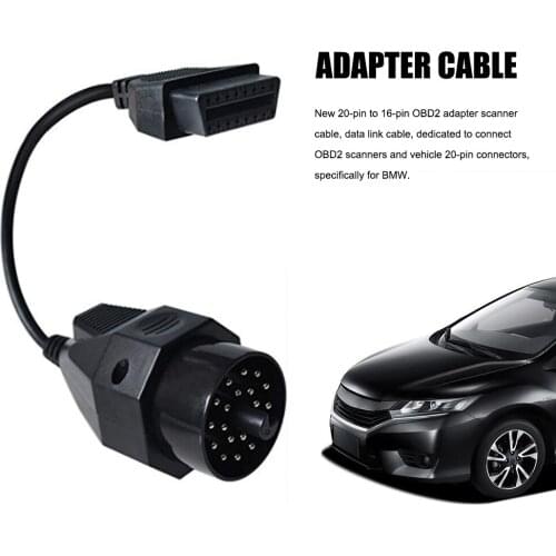 OBD2 16 Pin To 20 Pin Connector Female Diagnostic Adapter Cable Tool Scanner Code Reader For BMW E36 E46 E38 E39 E53 X5 Z3