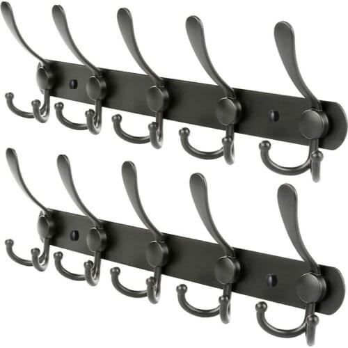 One Group Modern Hook Hanger Stainless Steel Non Perforated Hook Metal Door Back Kitchen Bathroom Hotel Storage Black Key Hook