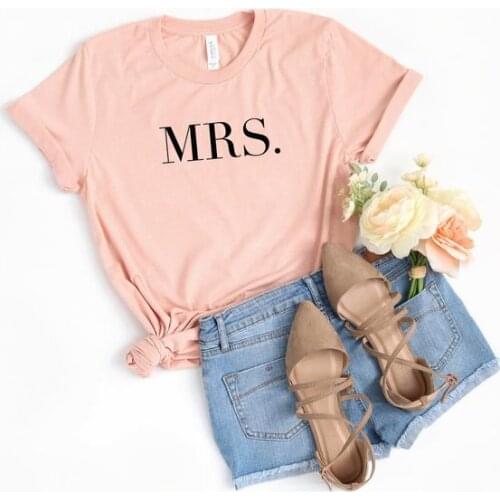Skuggnas New Arrival MRS. Shirt, MRS. Tee Bride Shirt Bride Tee Short Sleeve Fashion Bridal T-shirt Wedding Gift Drop Shipping