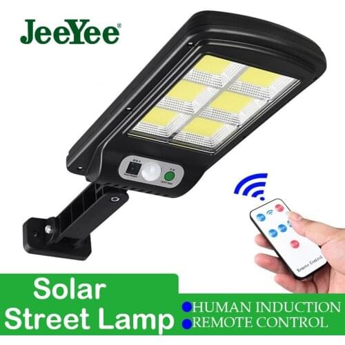 LED Solar Lamp Wall Waterproof PIR Motion Sensor Smart Remote Control Lamp 128 COB Solar Street Lights Outdoor Security Light