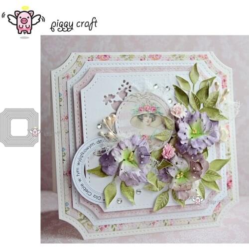 Piggy Craft metal cutting dies cut die mold New 8Pcs Irregular frame Scrapbook paper craft album card punch knife art cutter die