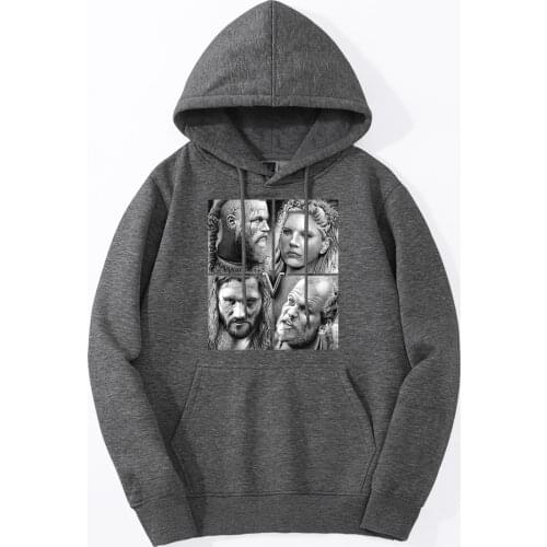 TV Show Vikings Ragnar Lagertha Hoodies Men 2019 Spring Winter New Funny Men Sweatshirt Warm Fleece Hooded Mens Sportswear