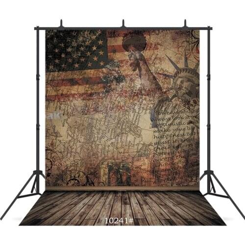 Vinyl Photography Background US Flag Liberty Graffiti Floor For Portrait Children Baby Shower Backdrop Photo Studio Photocall