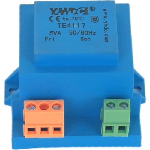 YHDC TE4117 Power 5VA Input 220V Output 15V Vaccum Epoxy Encapsulated PCB Welding Isolation Transformer