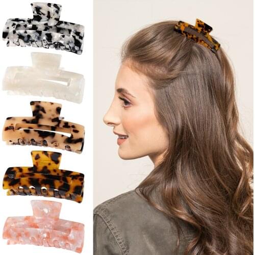 Ladies Hair Clip 5pcs Exquisite Hair Clips Thick Hair Non-slip Large Hair Clip Girls Matte Jaw Hair Clip Soft Long Claw