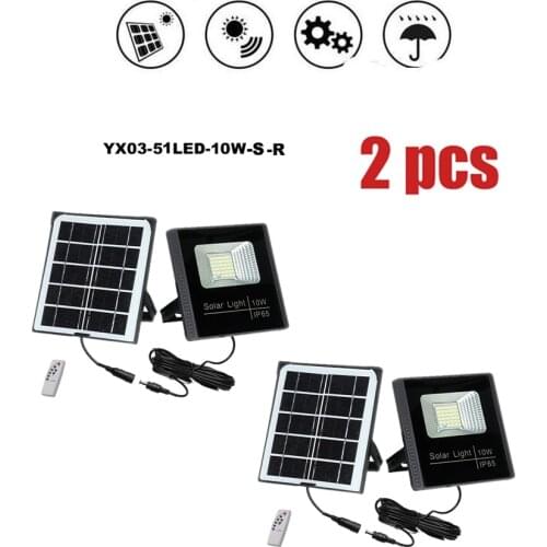 2pcs Solar Light Solar Lamp Outdoor Light Security Wireless Waterproof With smart on at night Light UltraThin seperable panel in