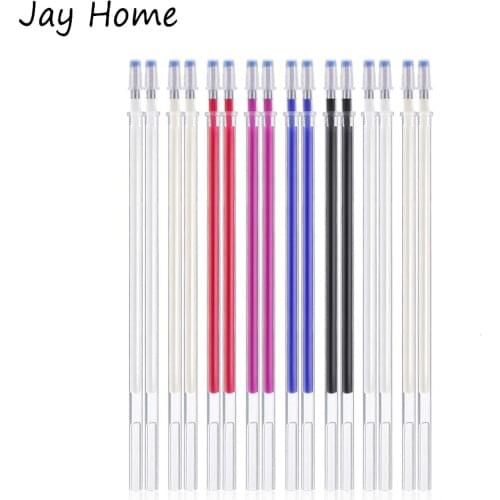50/100Pcs Heat Erasable Pen Refills ink Disappearing Fabric Marker Pen For Fabric Leather Craft & Pen Case DIY Sewing Supplies