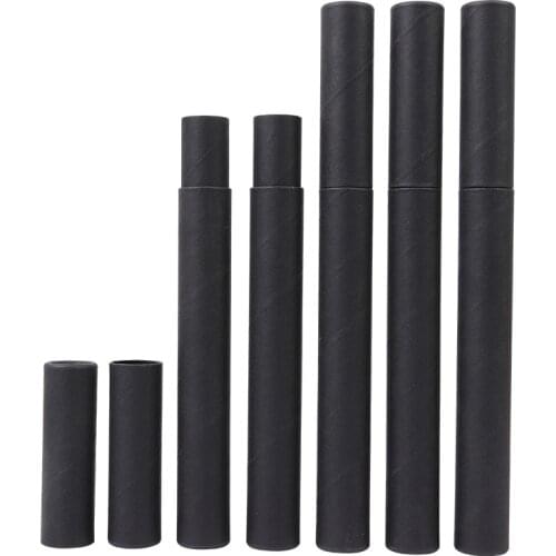 500pcs/lot Black Kraft Paper Incense Tube Incense Barrel Small Storage Box for pencil Joss Stick Convenient Carrying 20.7x2.1cm