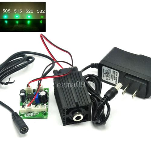90mW 515nm 520nm Grass Green Dot Laser Didoe Module Long Working w/ 12V Adapter