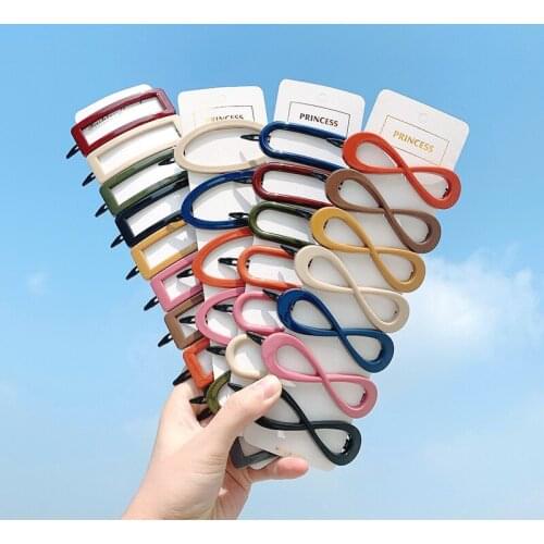 Aphrodite Simple Solid Color Hairpins Sweet Bangs Hair Clip Women Girls Styling Tools Hairdressing Barrettes Hair Accessories