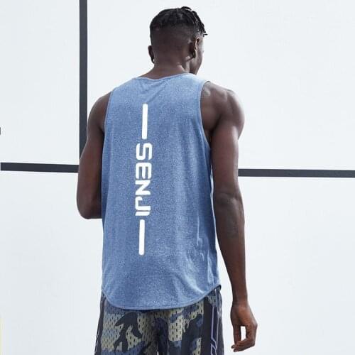 Basketball Summer Sleeveless T-shirt Waistcoat Mens Vest Running Loose Equipment Quick-Drying Training Breathable Fitness