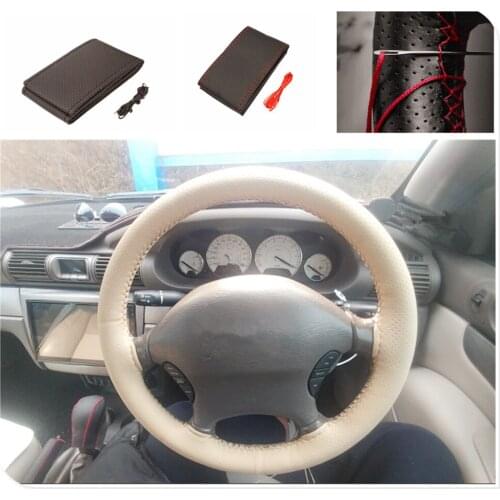Car shape steering wheel cover knitting hand sewing auto parts for BMW E46 E39 E38 E90 E60 E36 F30 F30