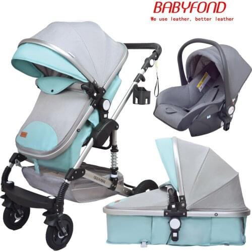 Free ship ! 3 in 1 Baby Multifunctional Stroller High Landscape Stroller two way child Pram Baby Comfort for send gifts Newborn