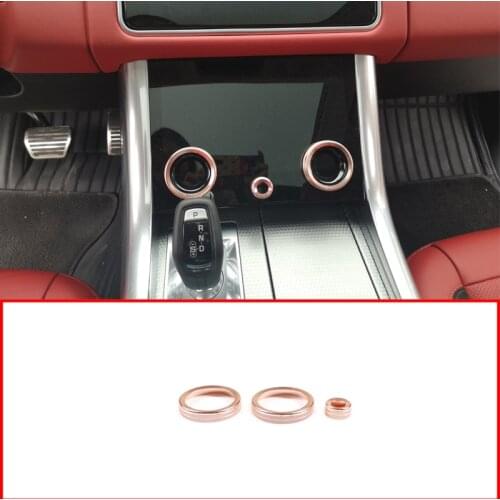 For RR Evoque 2019 2020 Aluminum Alloy Car Central Air Conditioning Volume knobs Ring Trim For Range Rover VELAR 2017-2019