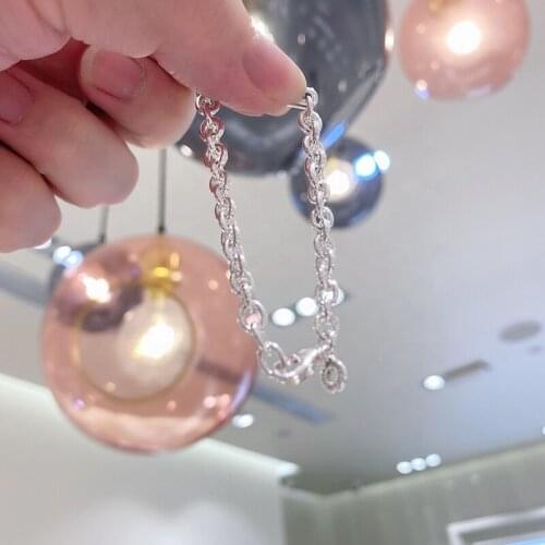 Engravable Bar Link Bracelet s925 Sterling Silver Long Strip Decorativ Chain Bracelet for Pandoraer Charms DIY Jewelry for Women