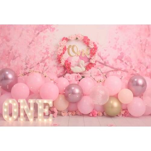 HUAYI Photography Backdrop Baby Shower Child 1st Birthday Celebrations decor Customize Photo Booth Background Studio Photocalls