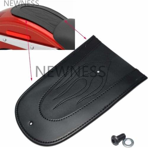 Motorcycle Leather Flame Rear Fender Bib Cushion Solo Seat Fits for Dyna Fat Bob /Street Bob /Super Glide/Wide Glide