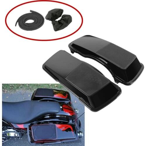 Motorcycle Vivid Black 6x9" Saddlebag Speaker Lids For Harley Touring CVO Street Electra Tour Glide Road King Ultra 1994-2013
