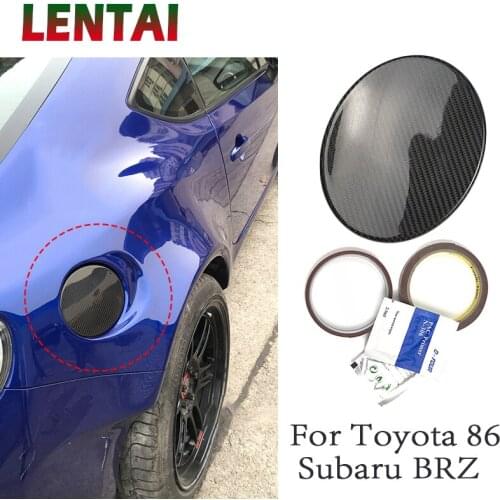 LENTAI Car Fuel Tank Cap Auto Accessories Styling Carbon Fiber Stickers Protective Cover Decoration For Subaru BRZ Toyota 86