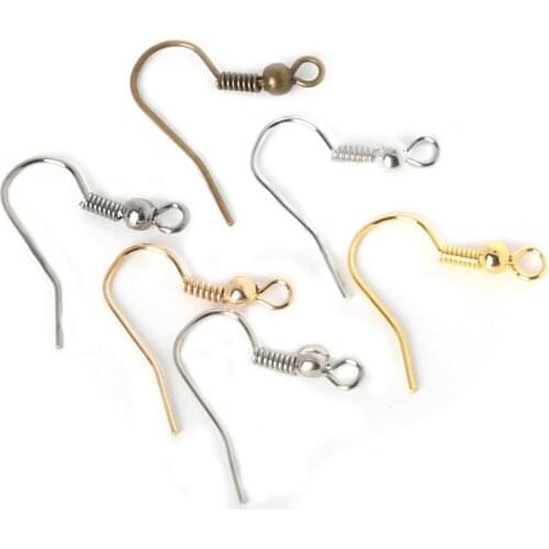 200pcs/lot Fish Dangle Metal Iron Earring Clasps Hooks Lever Back Earring Wires Fittings DIY Jewelry Findings Accessories