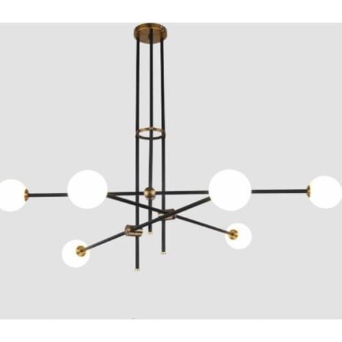 Minimalist Design LED Diode Glass Ball Chandelier for Bedroom Dining Living Room Loft Hall Interior Nordic Decor