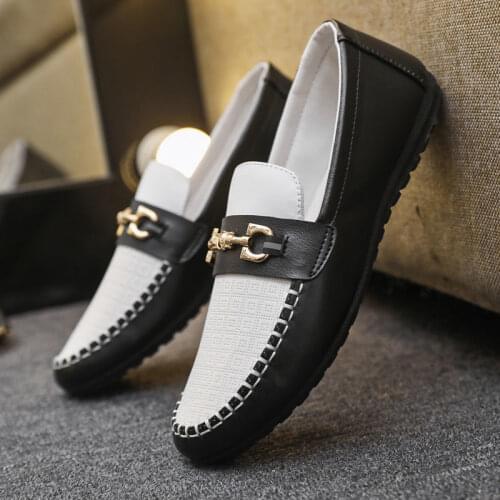 Coslony dress shoes for men lofers 2021 fashion Mens casual driving shoes all-match one pedal lazy shoes mens trendy loafers