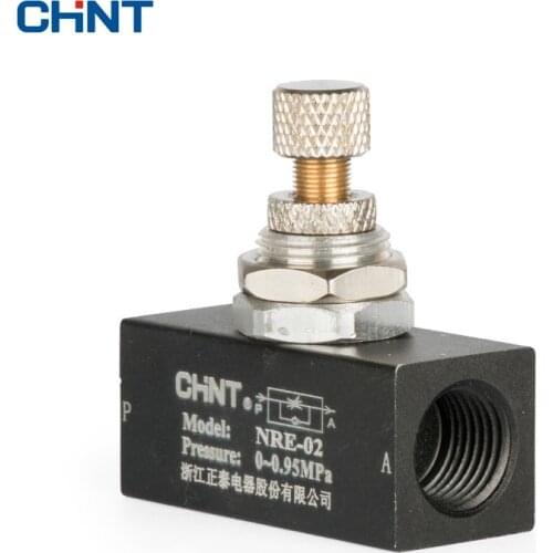 CHINT One-way Throttle Valve Pneumatic Adjust Speed Valve Flow Control Regulating Valve 2 Part Thread