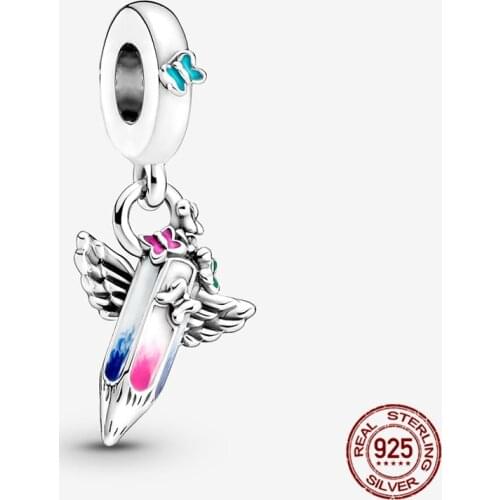 Pandach 100% 925 Sterling Silver Letter M Alphabet Beads Charms Fit Charm Bracelets & Bangles DIY Accessories Jewelry C030-K