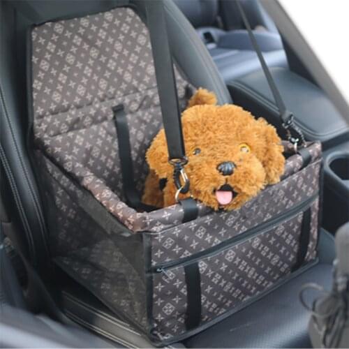 Pet Dog Car Seat Carrier for Dogs Support Rod Travel Seats Cover Waterproof Double Thick Safety Pet Dog Carriers Car Seat Bag