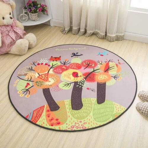 Simple Style Round Carpet Kids Rug for Bedroom Bedside Rug Tapeta Baby Crawling Mat Hallway Floor Mat Nice Carpet Kids Room