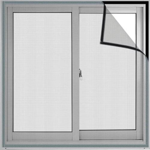 Customized Anti-mosquito Window Screen Mesh Air Tulle Insect Net Removable Fly Screen with Velcro for Windows