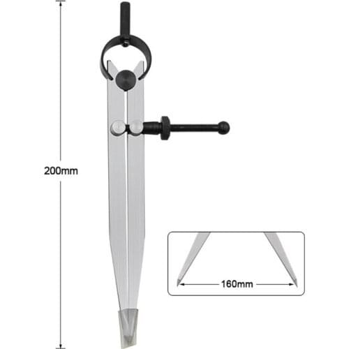 Adjustable Leather Compass Lockable Carbon Steel Divider Wing Creaser DIY Gauge