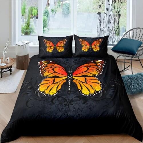 Home Living Luxury 3D Butterfly Bedding Set Girl Duvet Cover Set Pillowcase Kids Bedding Set Queen and King EU/US/AU/UK Size