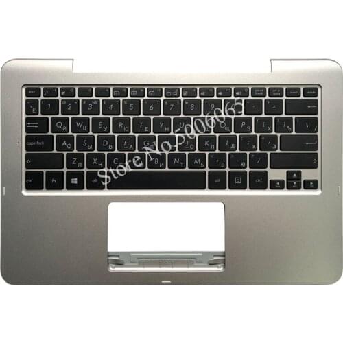Russian laptop keyboard FOR ASUS TP300 TP300L TP300LD Q302 Q302LA Q304 TP300LA TP300LG TP300UA silver Palmrest upper cover