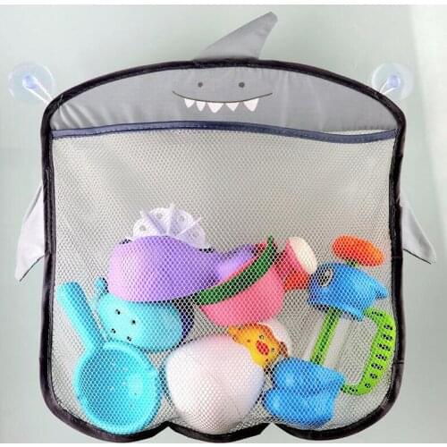 Baby Bathroom Mesh Bag Cartoon Animal Shapes Toys Storage Bag Strong Sucker for Bath Toys Cloth Sand Toys Beach Storage Net Bags