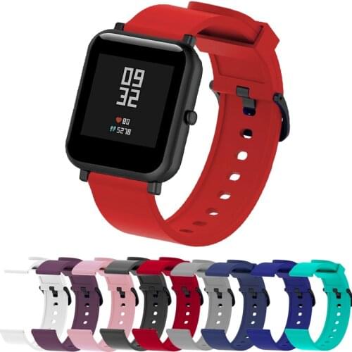 Silicone band for Amazfit Bip Replace for Xiaomi Huami Amazfit Band Bracelet Shell for Huami Amazfit Bip Bit Wrist Strap 20mm