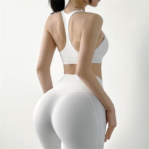 Soft Nylon Shockproof Sports Bra For Women Running Fitness Tops Sexy Gym Workout Bra Outdoor Training Vest